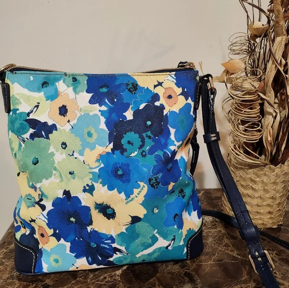 Dooney & Bourke Multicolor Floral Crossbody Bag GUC - Picture 9 of 14